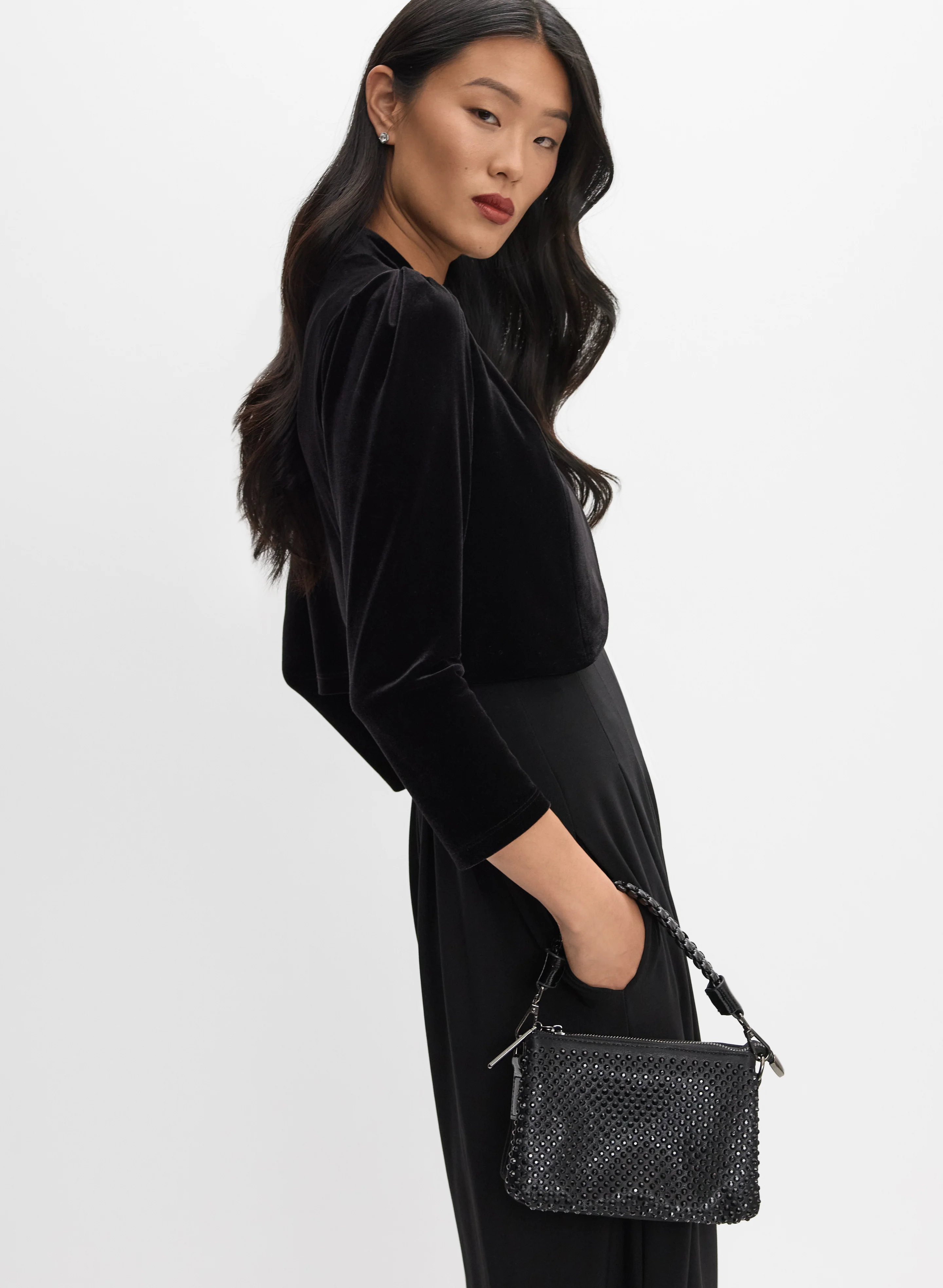 Velvet Puff Sleeve Bolero - Image 5