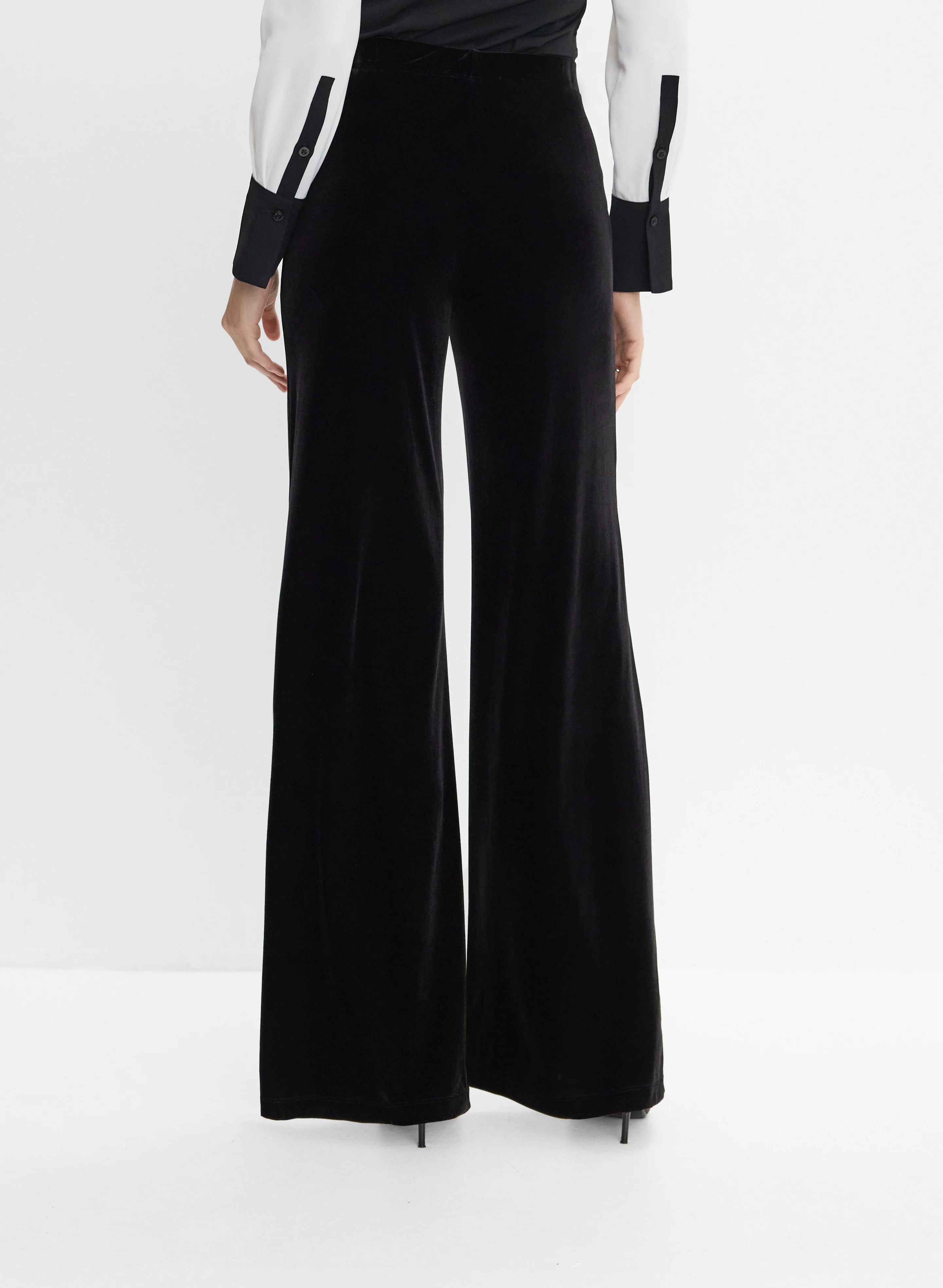 Velvet Wide-Leg Pants - Image 2
