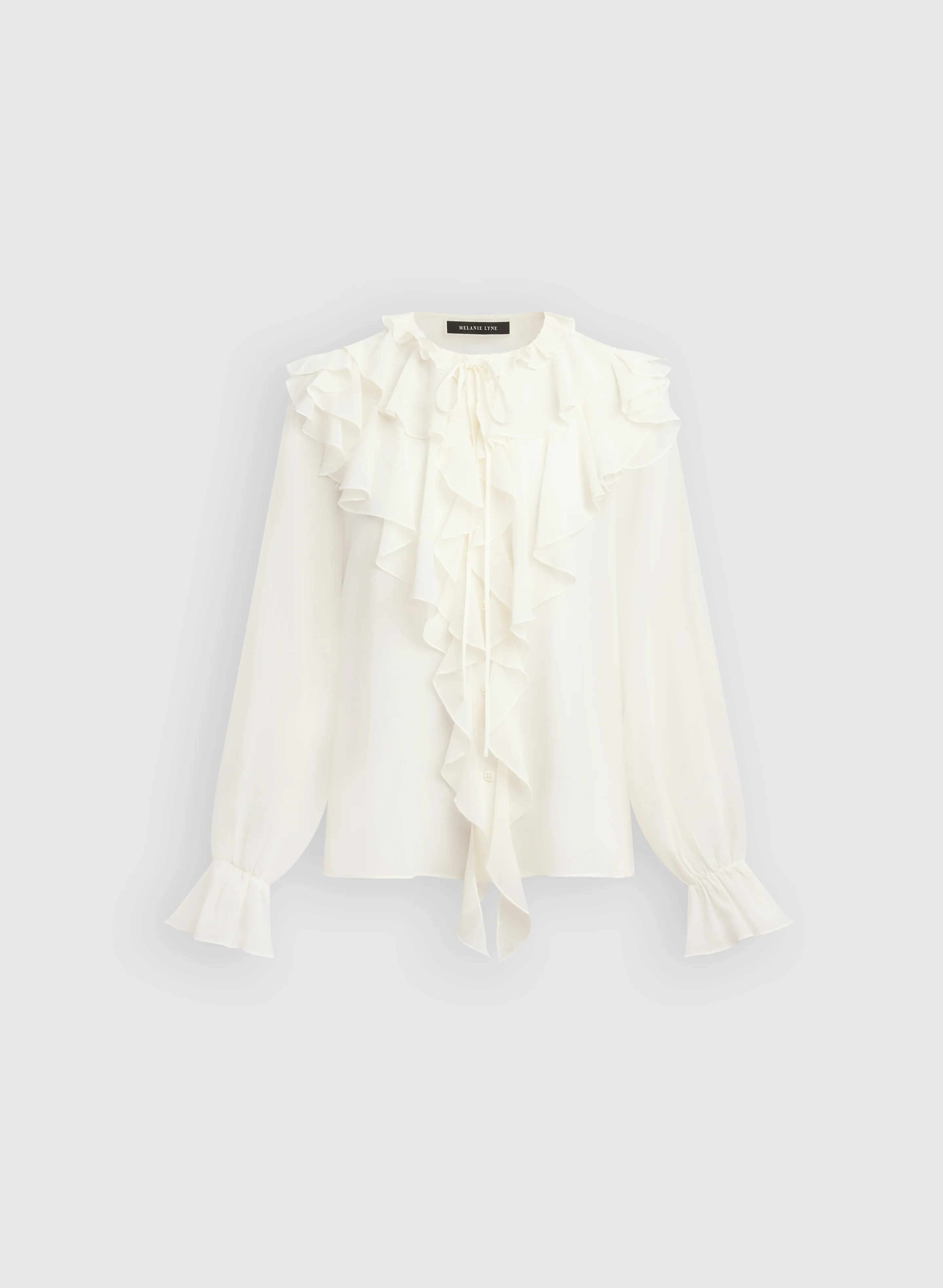 Waterfall Ruffle Front Blouse - Image 5