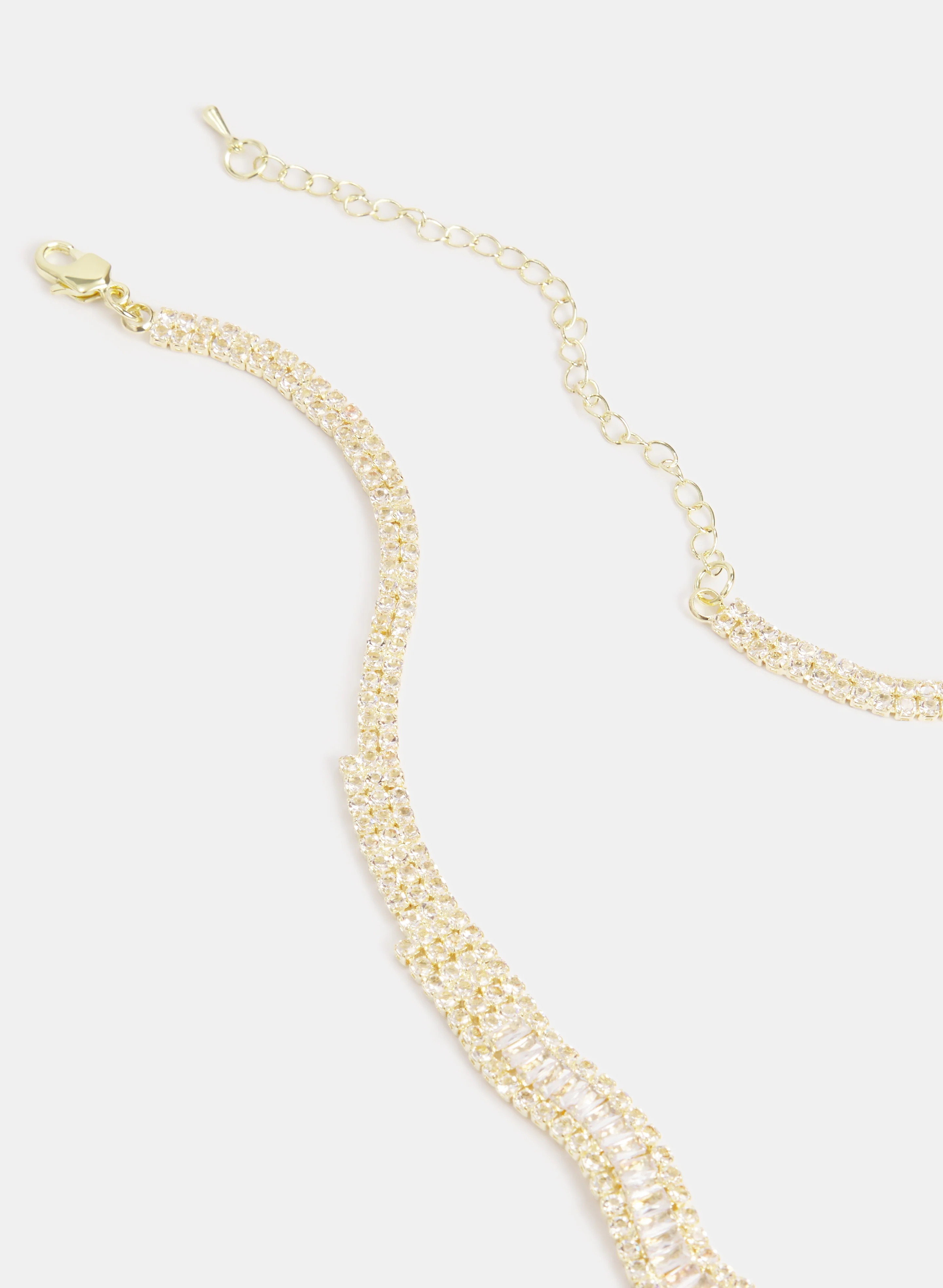 Wavy Baguette Necklace - Image 3