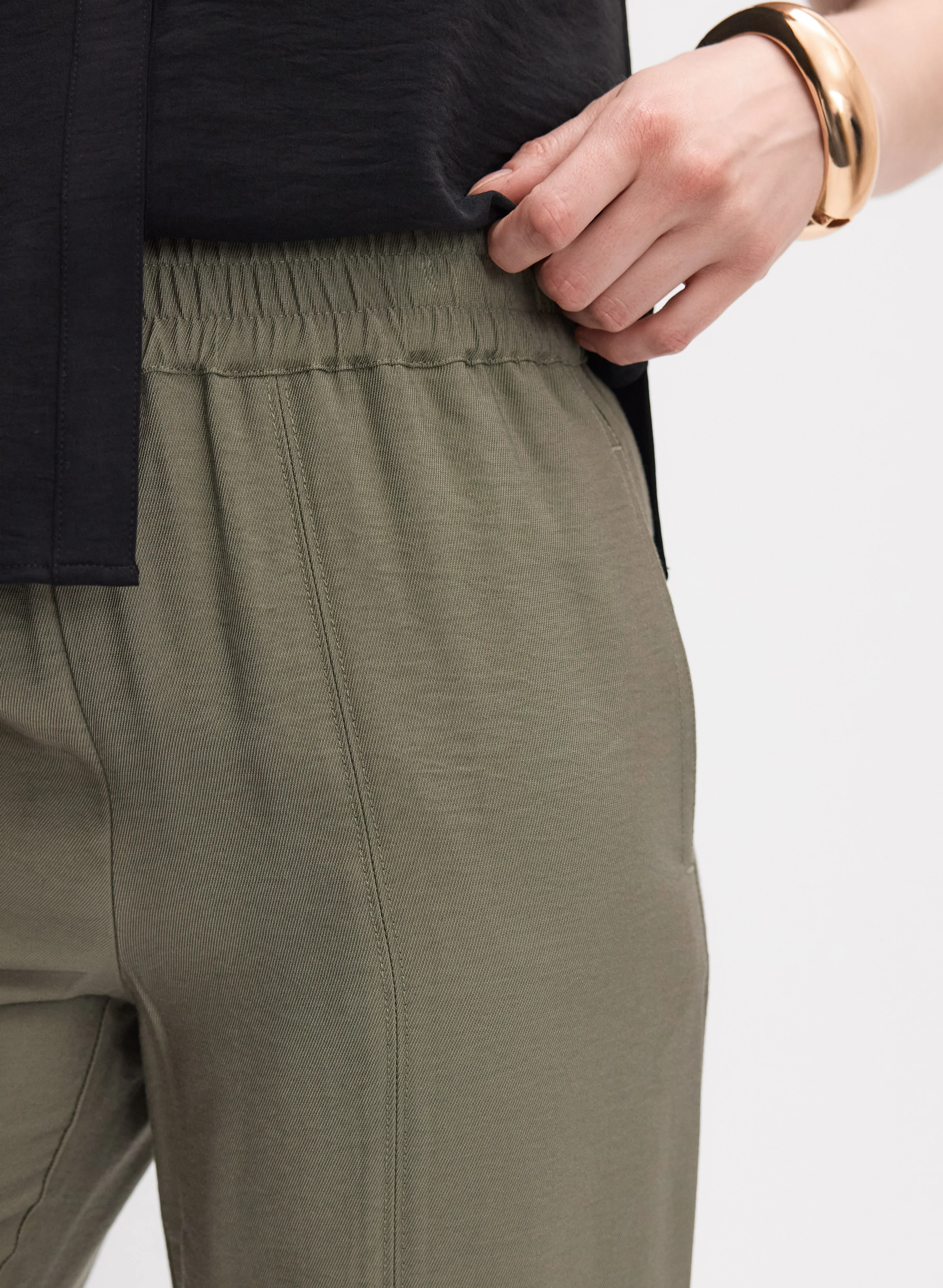 Wide-Leg Crinkle Pants - Image 4