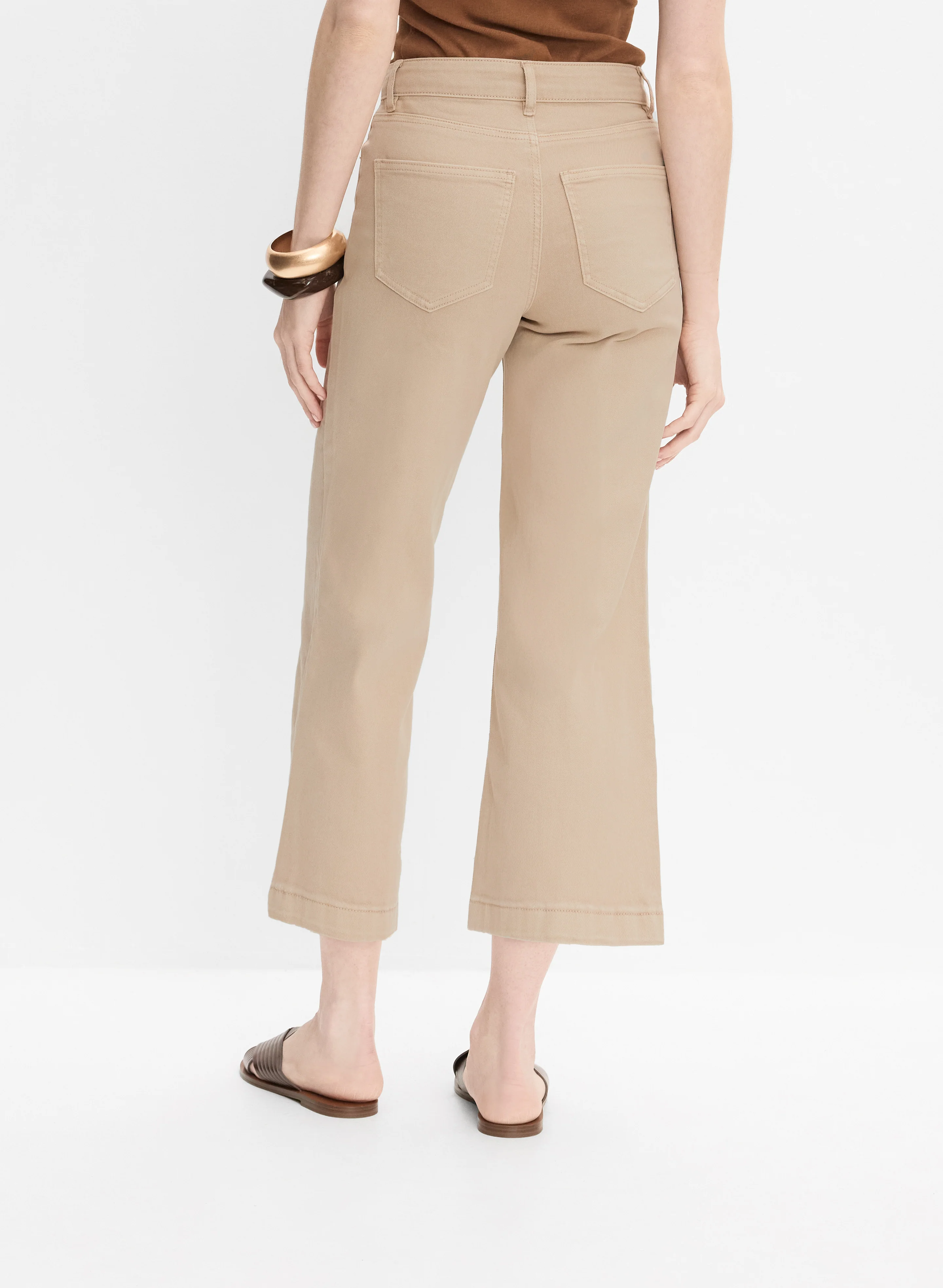 Wide-Leg Denim Capris - Image 2