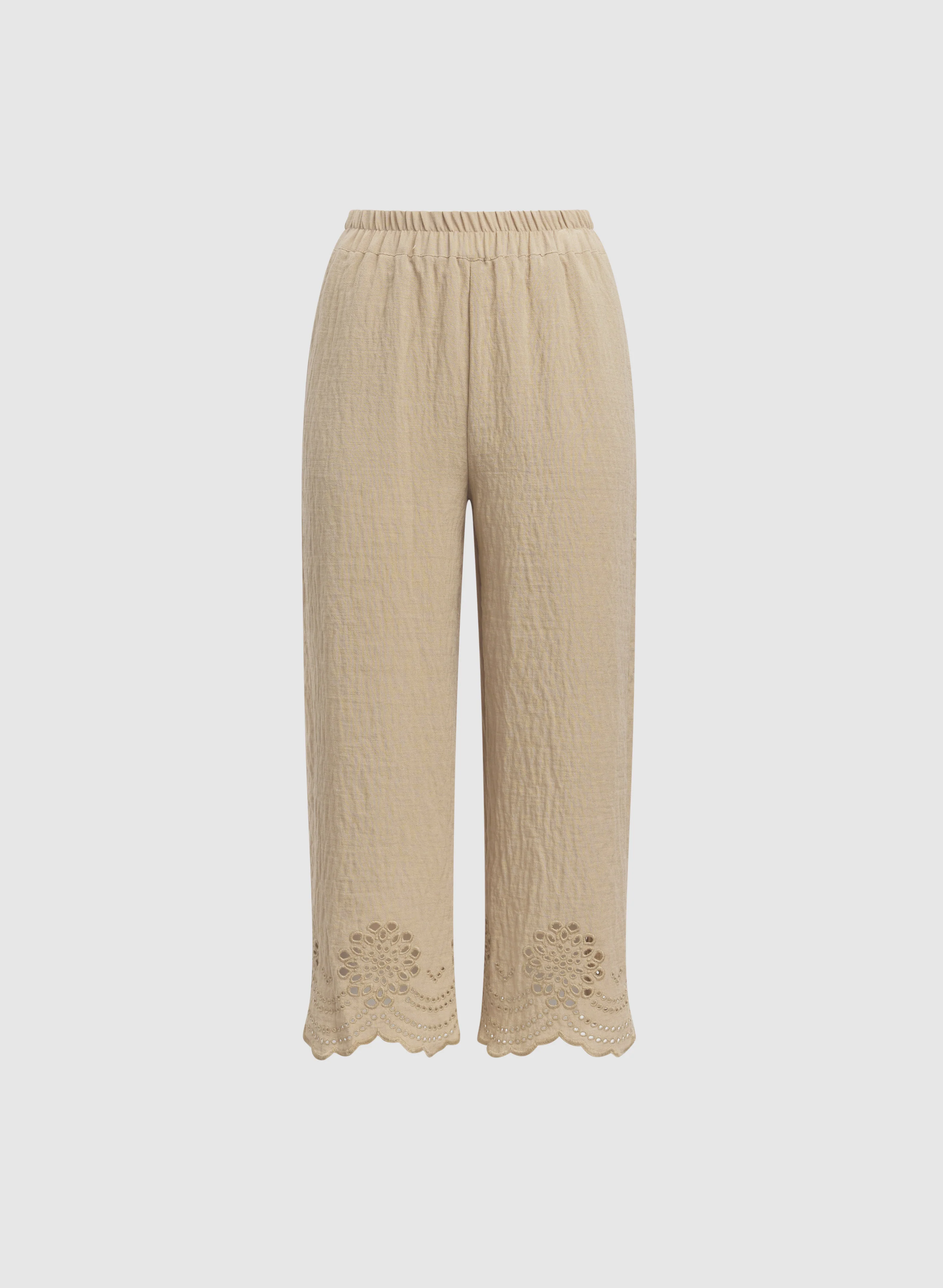 Wide-Leg Embroidered Capris - Image 6