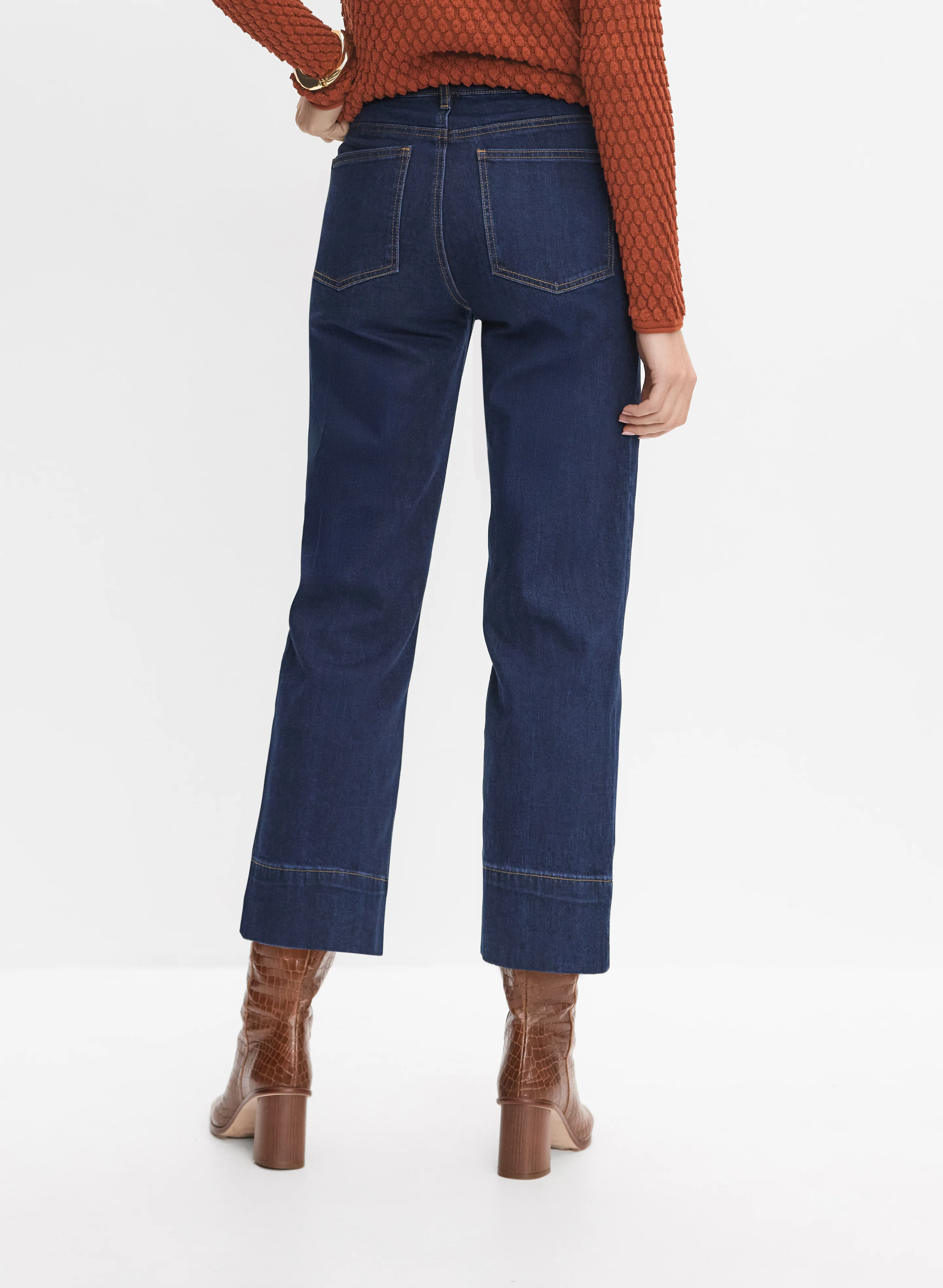 Wide-Leg Culotte Jeans - Image 2