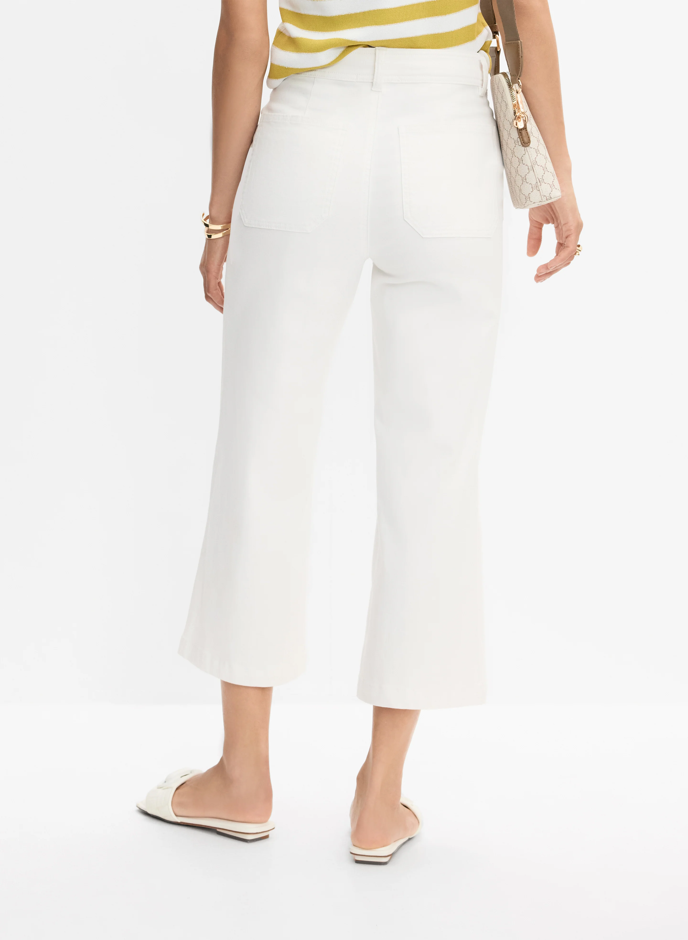 Patch Pocket Culotte Jeans - Image 2