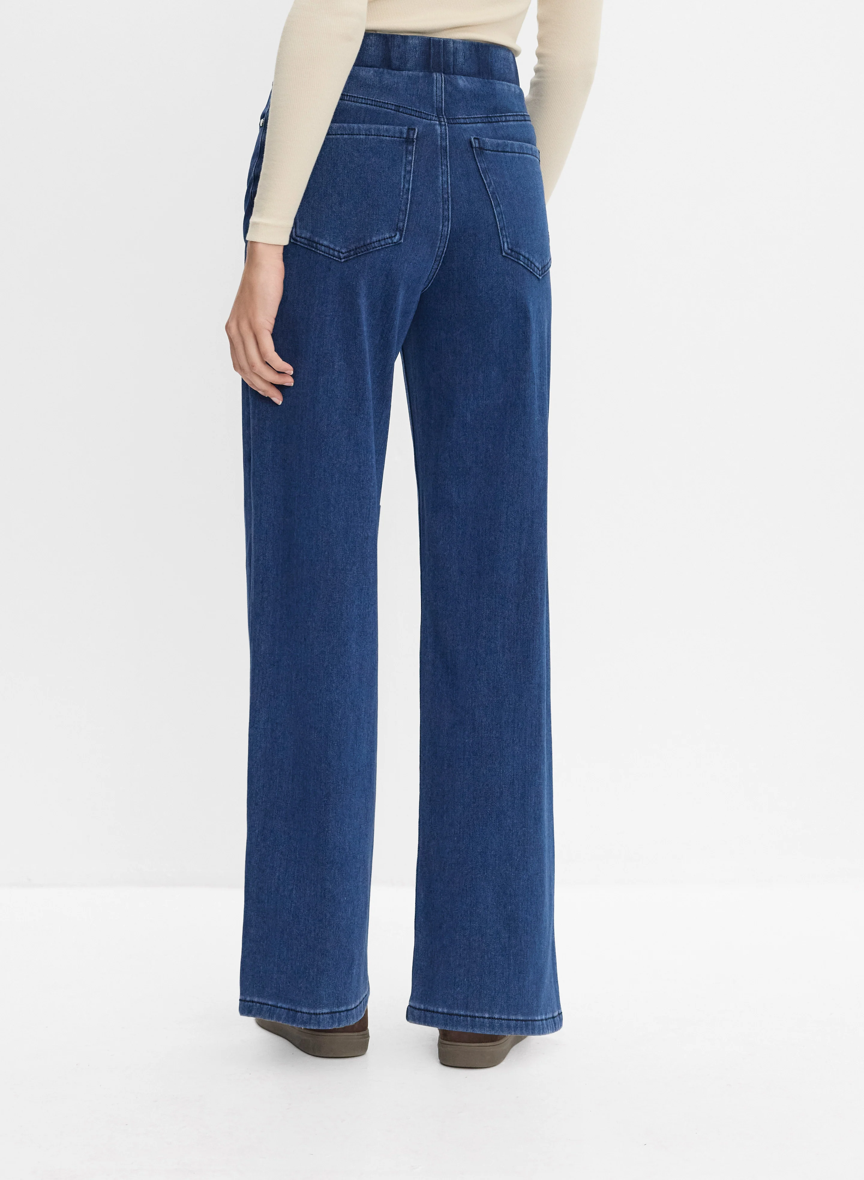 Wide-Leg Knit Jeans - Image 2