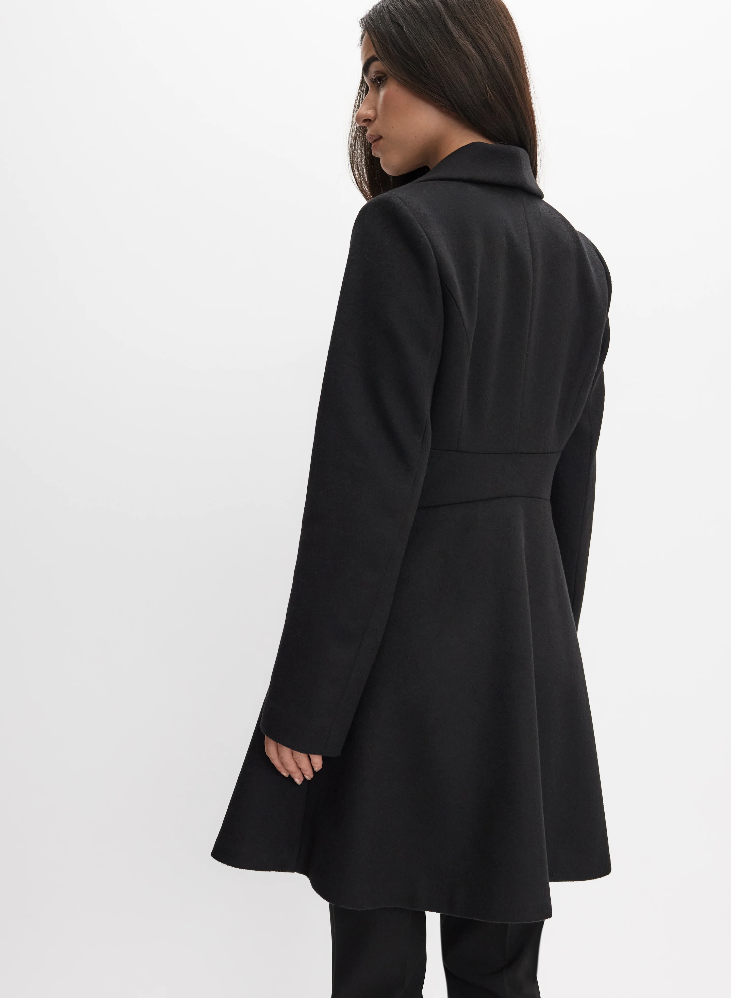 Wool-Blend Shawl Collar Coat - Image 4