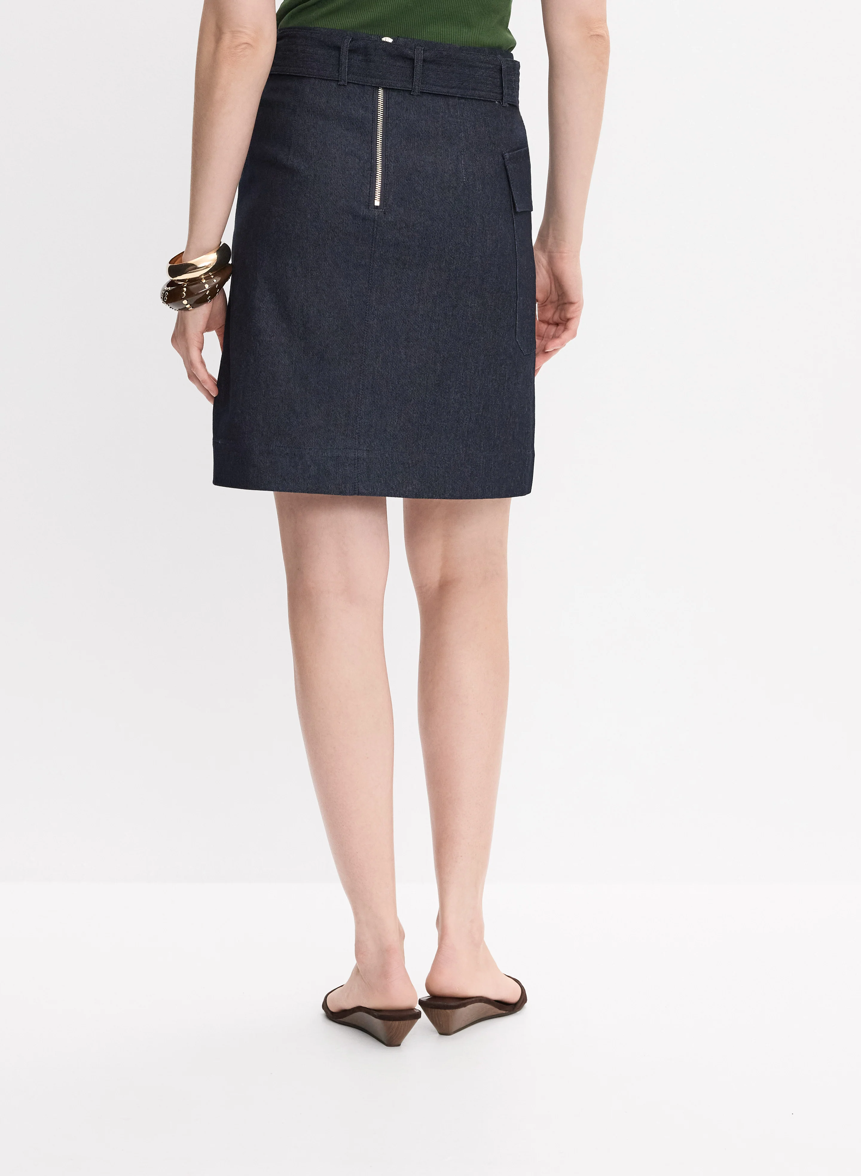 Wrap Denim Skirt - Image 4