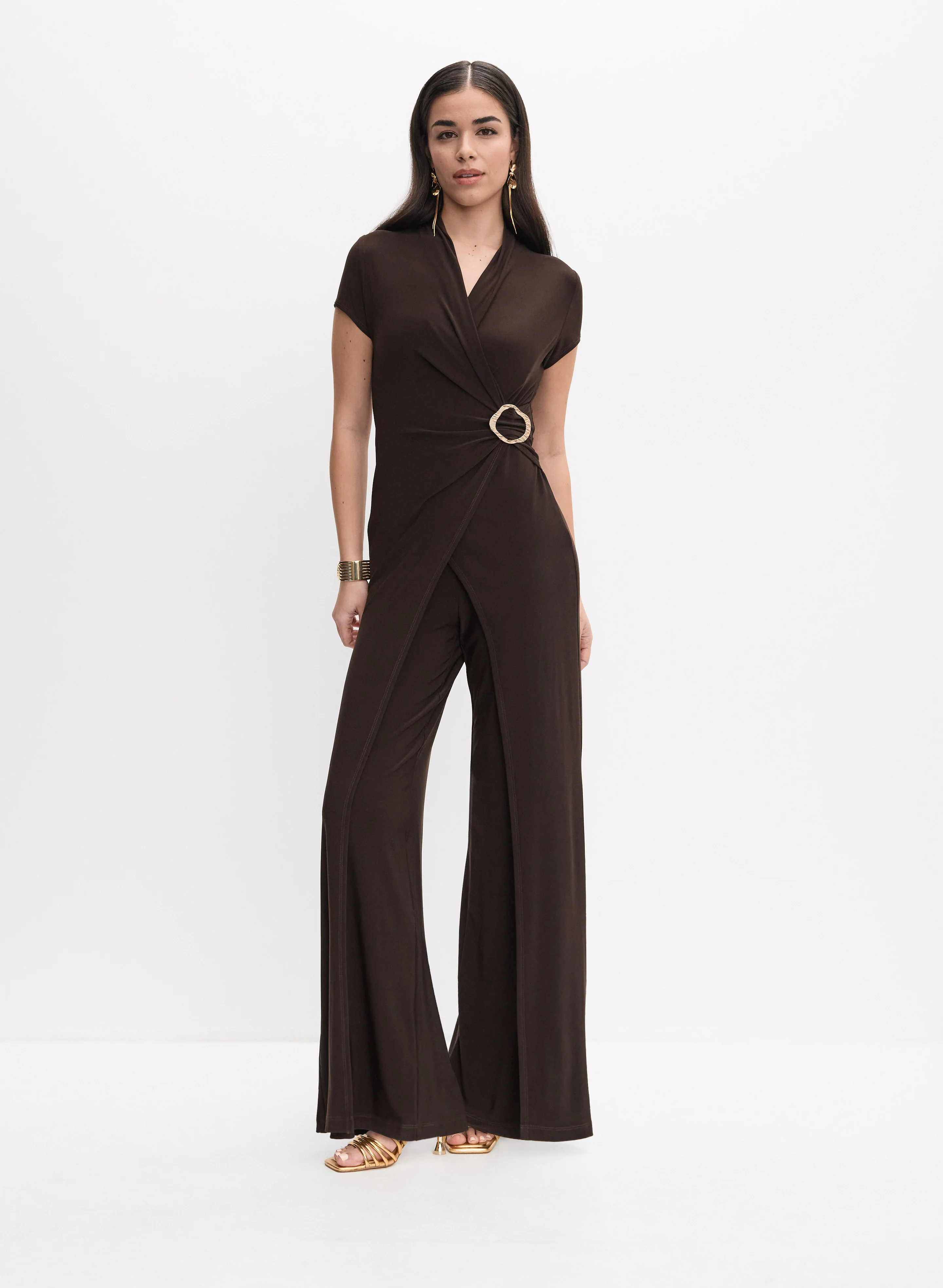 Wrap-Over Jersey Jumpsuit