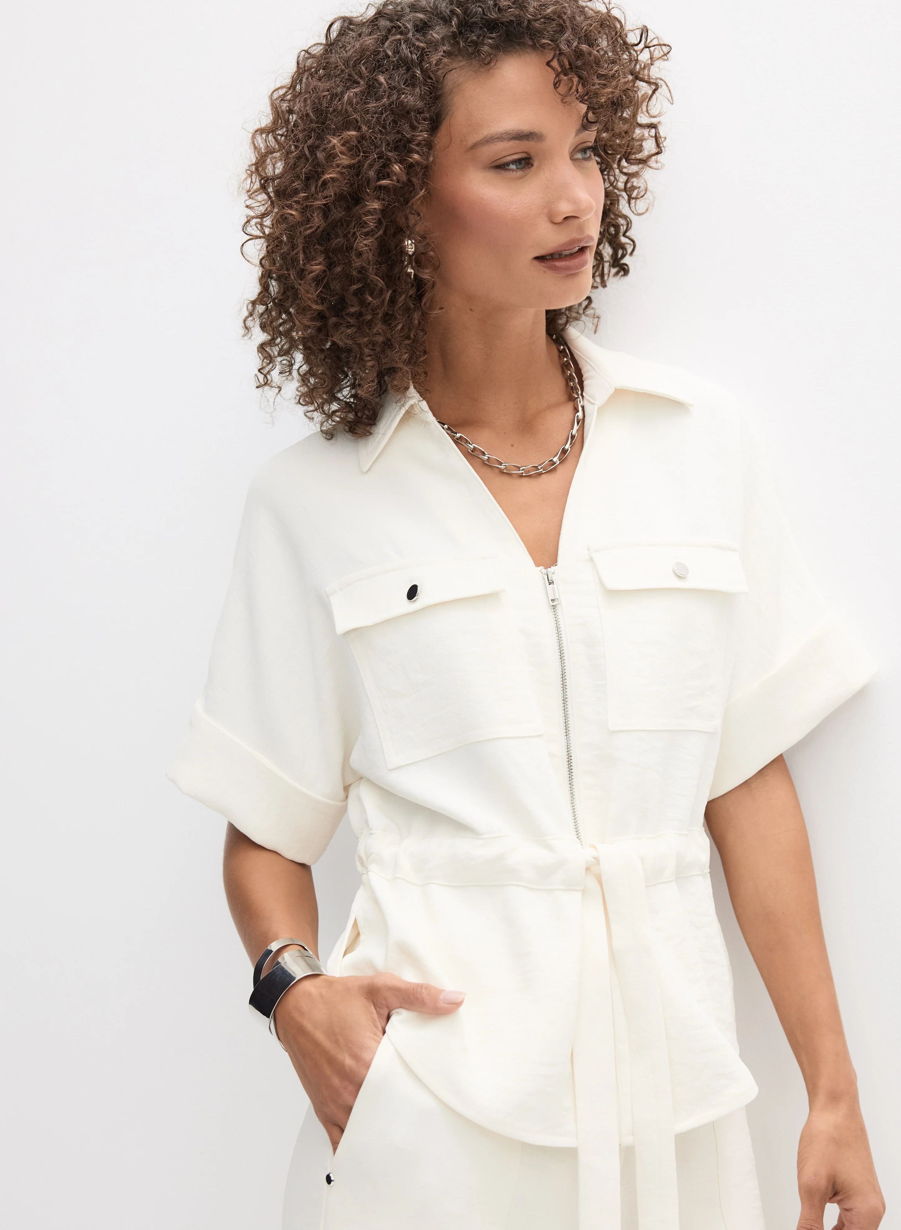 Zip & Drawstring Jacket