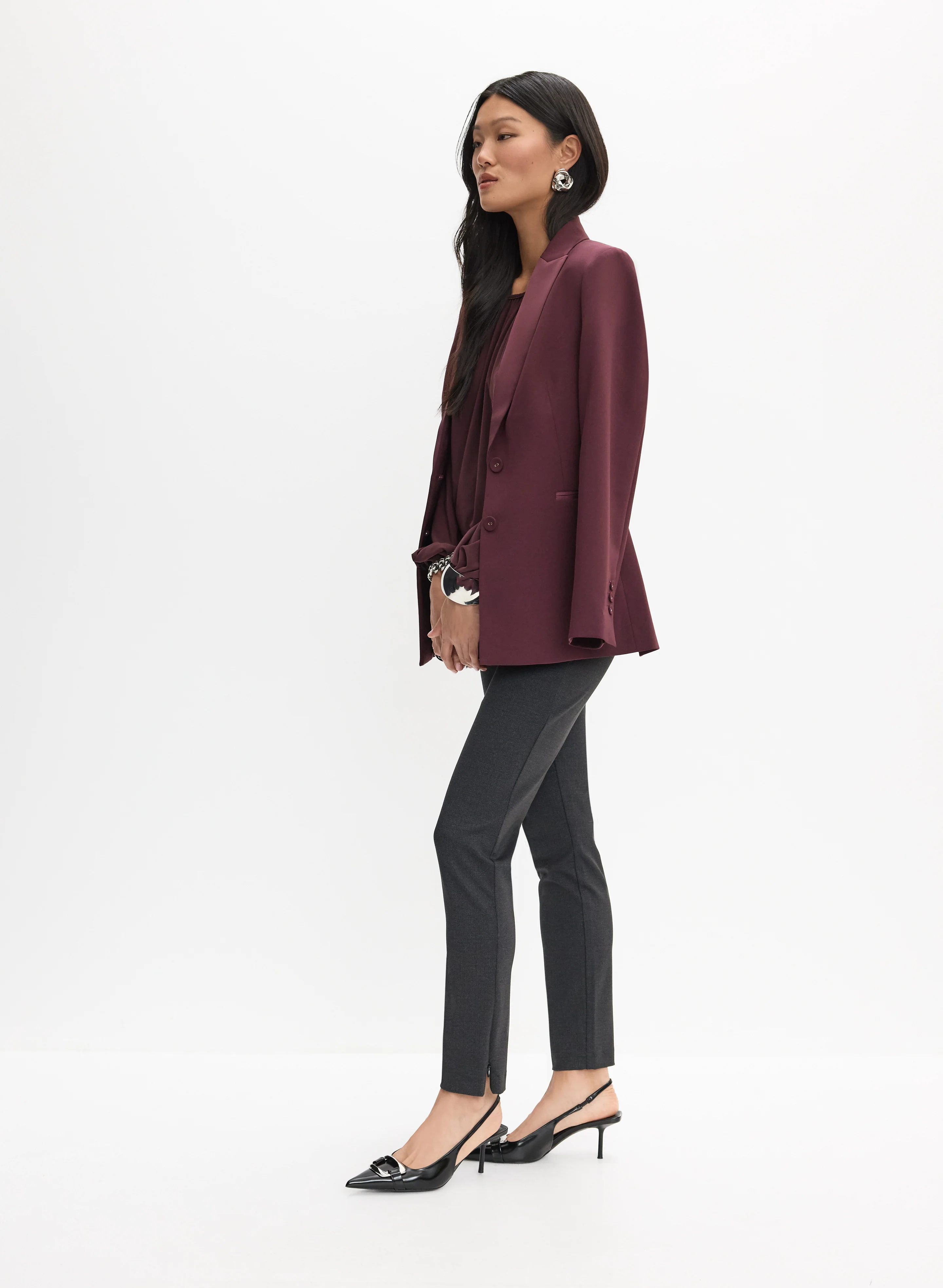 Zip Hem Slim-Leg Pants - Image 4